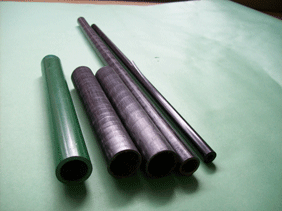 Образцы труб на основе БНВ и стекловолокна (СВ), произведенные на пультрузионной установке