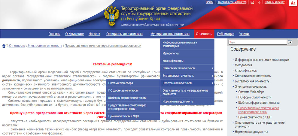 Отчетность в статистику по инн