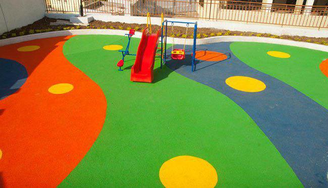 резиновое покрытие детских площадок