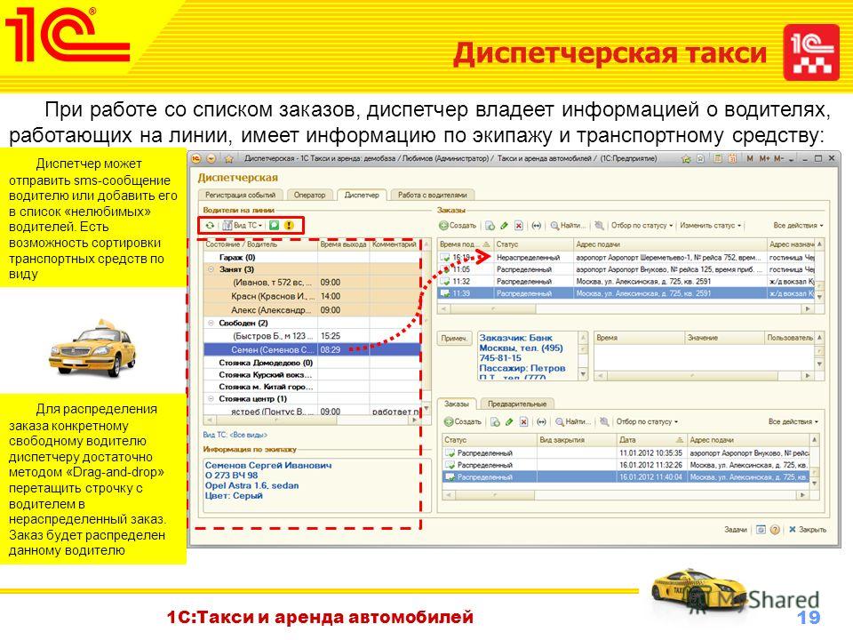 Программа для такси диспетчерской