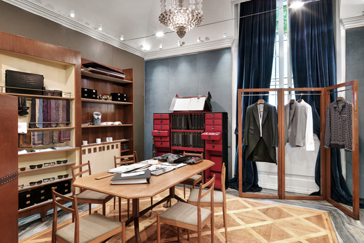 Оформление салона моды: ателье по пошиву мужской одежды Dolce & Gabbana в Милане