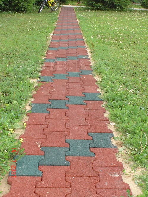 Тротуарная плитка из резиновой крошки