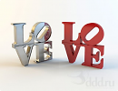 3D модель Буквы "Love" 