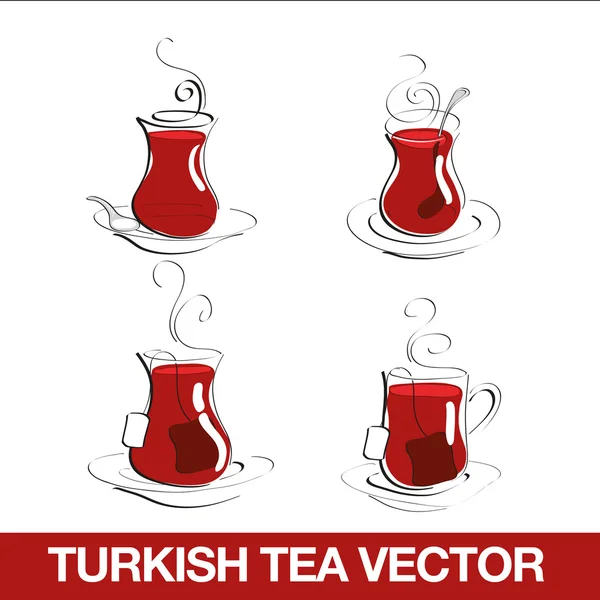 Турецкая чашка чая — стоковый вектор
