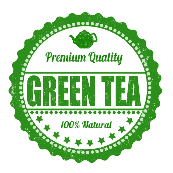 Зеленый чай марки — стоковый вектор