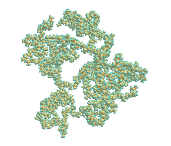 Полипропиленовые молекулярные модели, изолированные на белом — стоковое фото