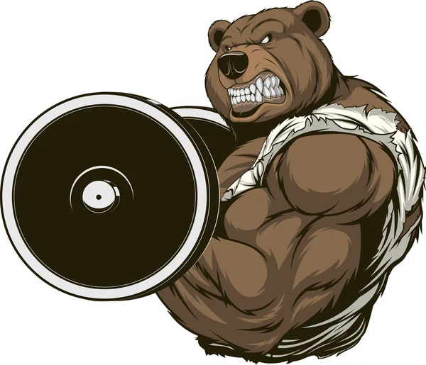 Сильный свирепый медведь — стоковый вектор