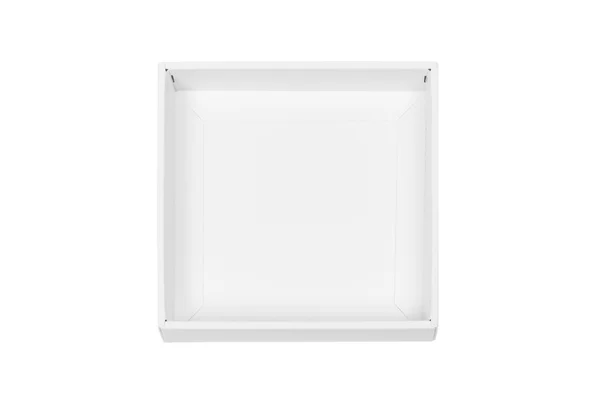 Белый лоток или белой бумаги пакет коробки, изолированные на белом му — стоковое фото