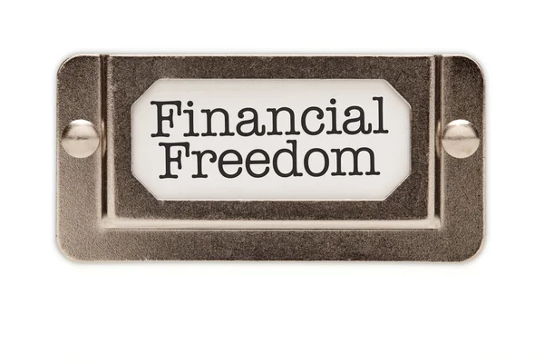 Метка ящик файла финансовой свободы — стоковое фото