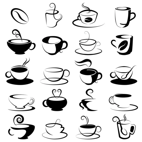 Кофе и чай элементы дизайна — стоковый вектор